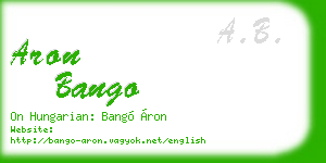 aron bango business card